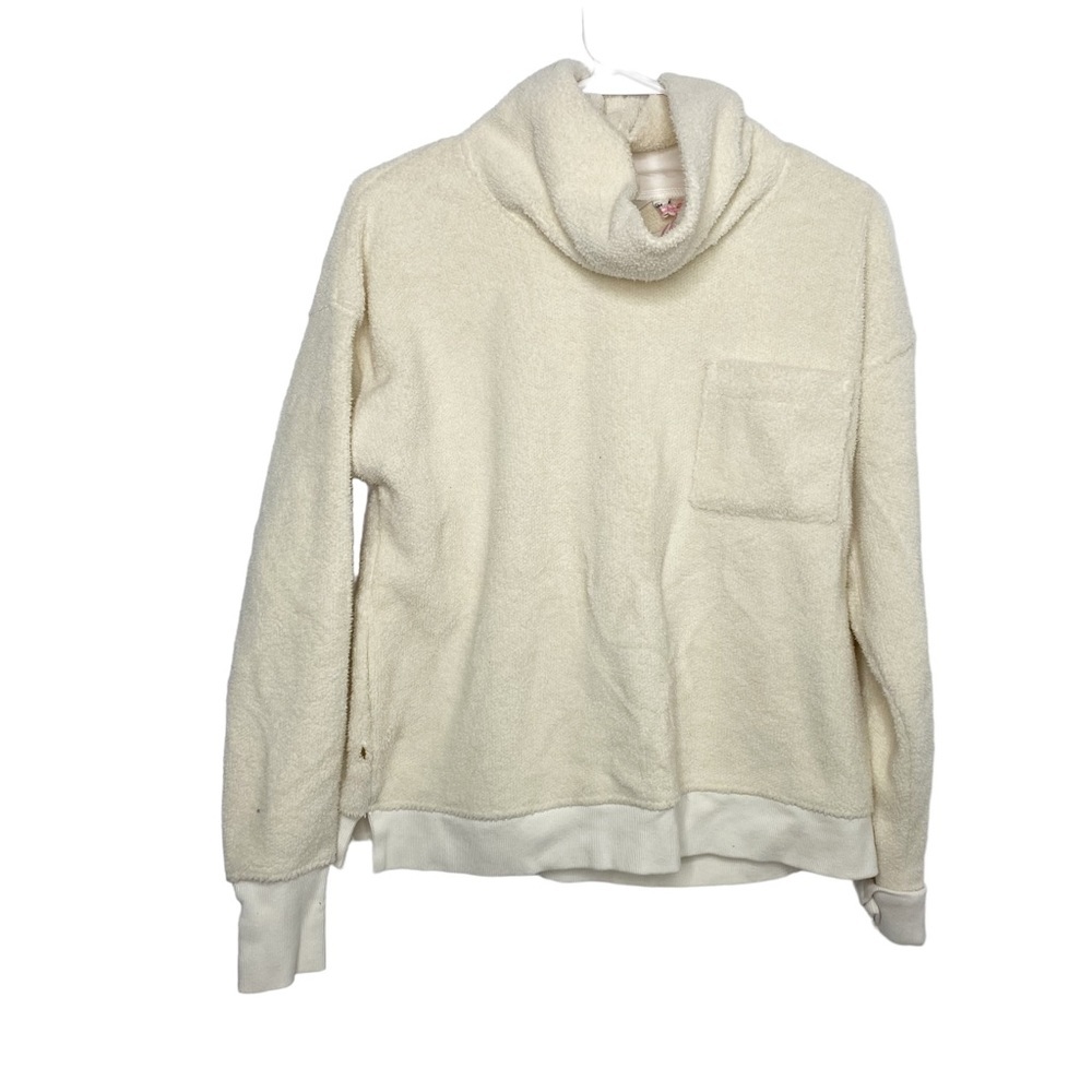Vineyard Vines funnel neck fleece cream medium